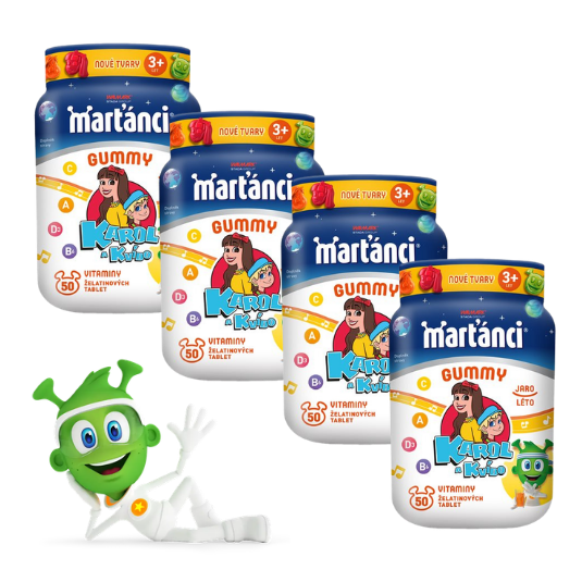 Marťánci Gummy Karol a Kvído JARO - LÉTO, 4PACK