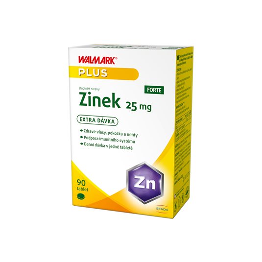 Walmark Zinek 25 mg,  organický zinek - citrát pro vysokou vstřebatelnost