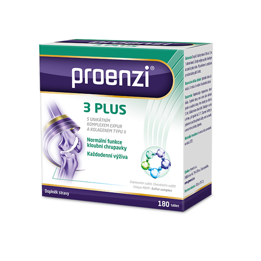 Proenzi 3 PLUS, kolagen, glukosamin a chondroitin pro péči o klouby