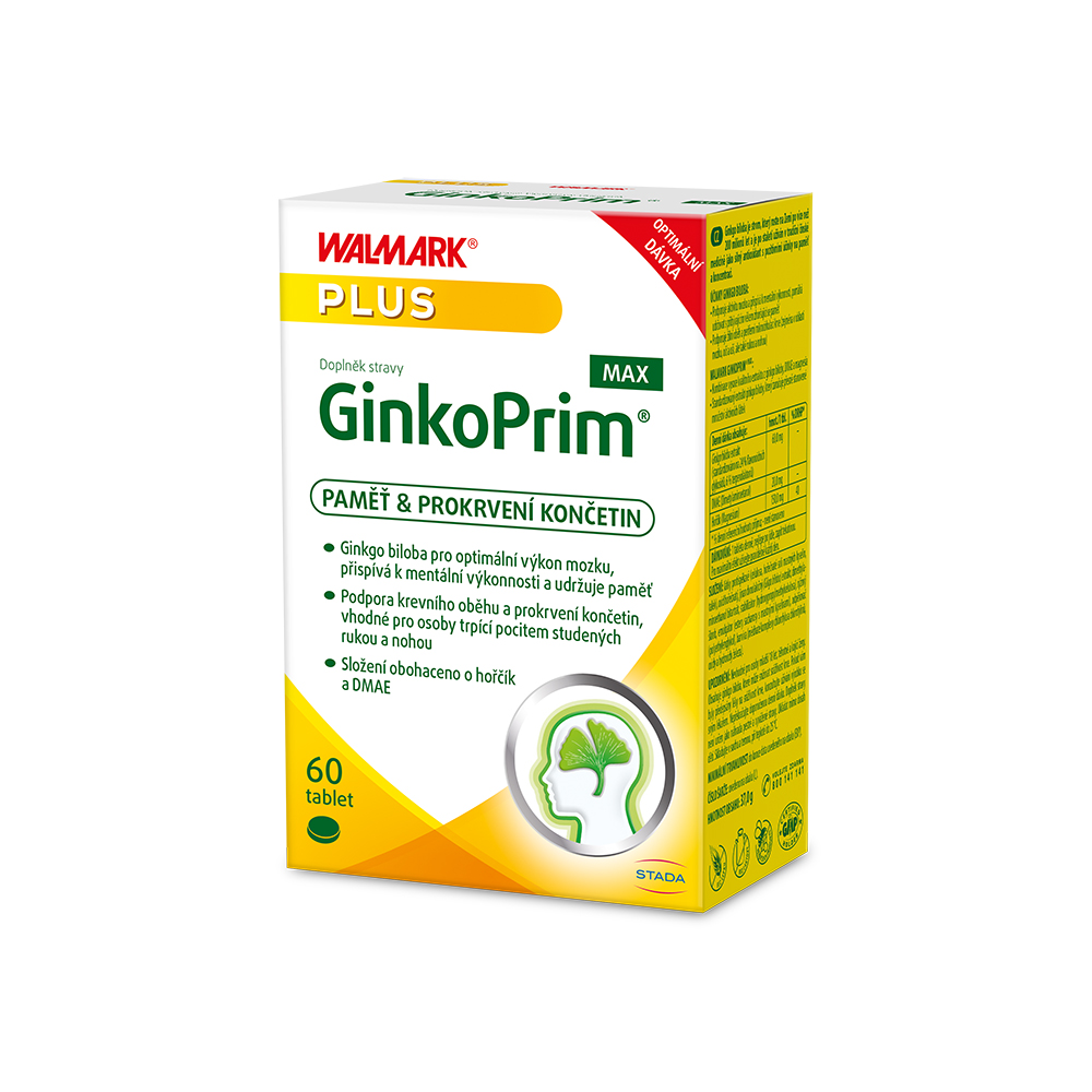 Levně Walmark GinkoPrim MAX, ginkgo biloba a hořčík 60 tablet
