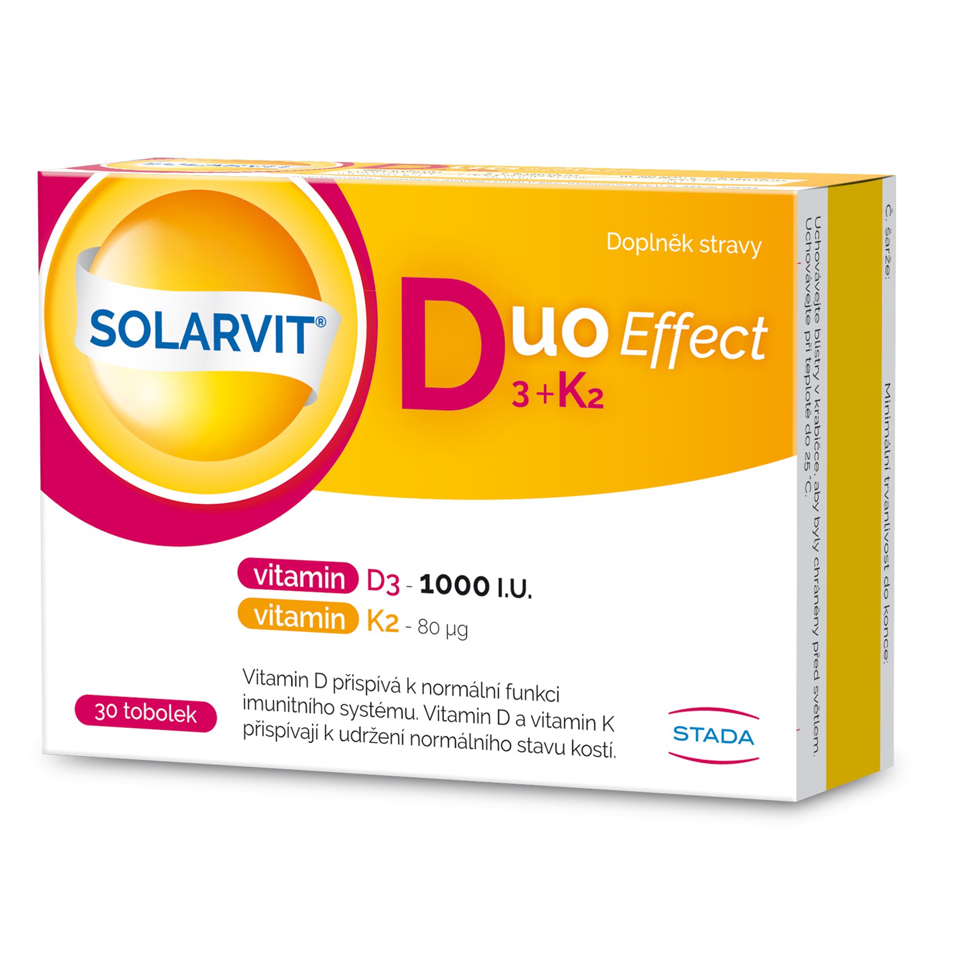 Levně SOLARVIT DuoEffect D3+ K2 30 tobolek