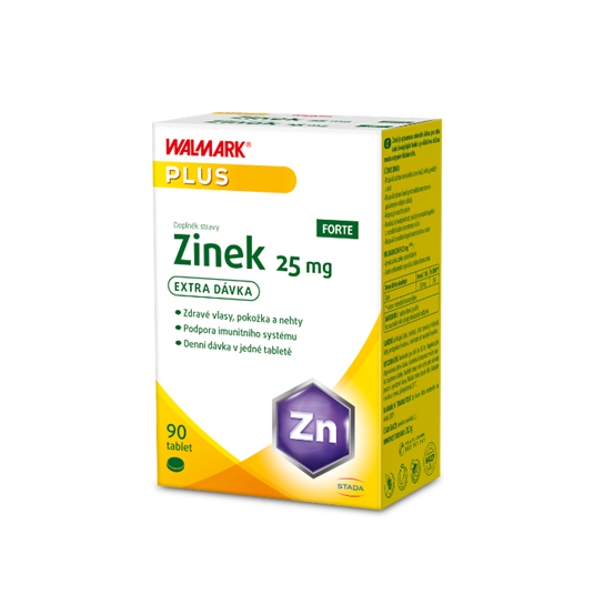 Walmark Zinek 25 mg,  organický zinek - citrát pro vysokou vstřebatelnost