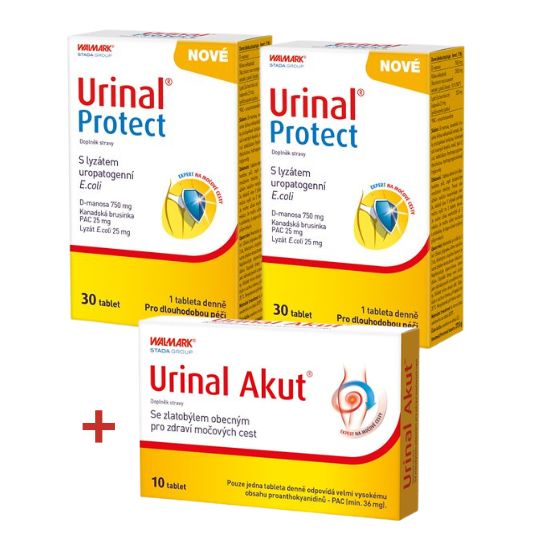Výhodné balení 2x Urinal Protect a Urinal Akut zdarma! Péče na 2 měsíce a akutní podpora