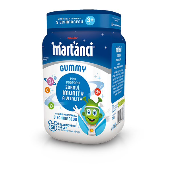 Levně Marťánci Gummy echinacea, vitaminy pro podporu imunity pro děti 50 tablet