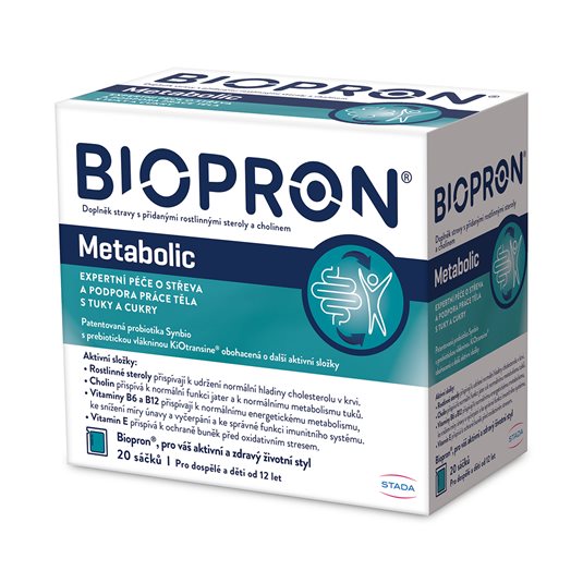 Biopron Metabolic probiotika a prebiotika pro podporu práce těla s tuky a cukry
