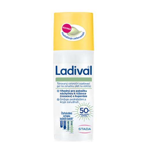 LADIVAL tónovaný opalovací gel pro pleť se sklony k zarudnutí SPF 50+