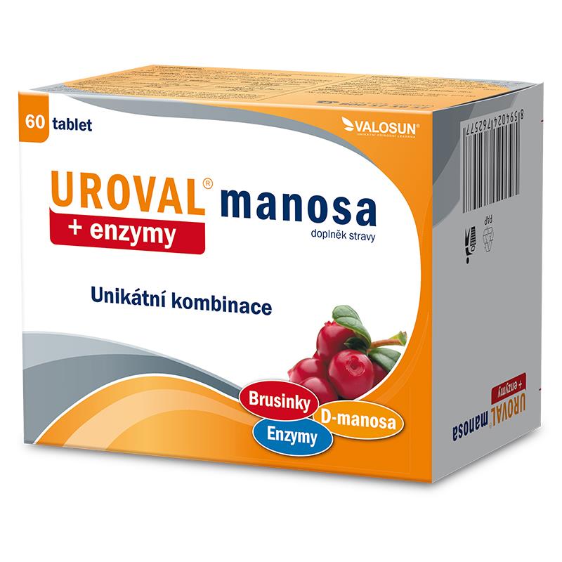Levně UROVAL manosa + enzymy 30 tablet