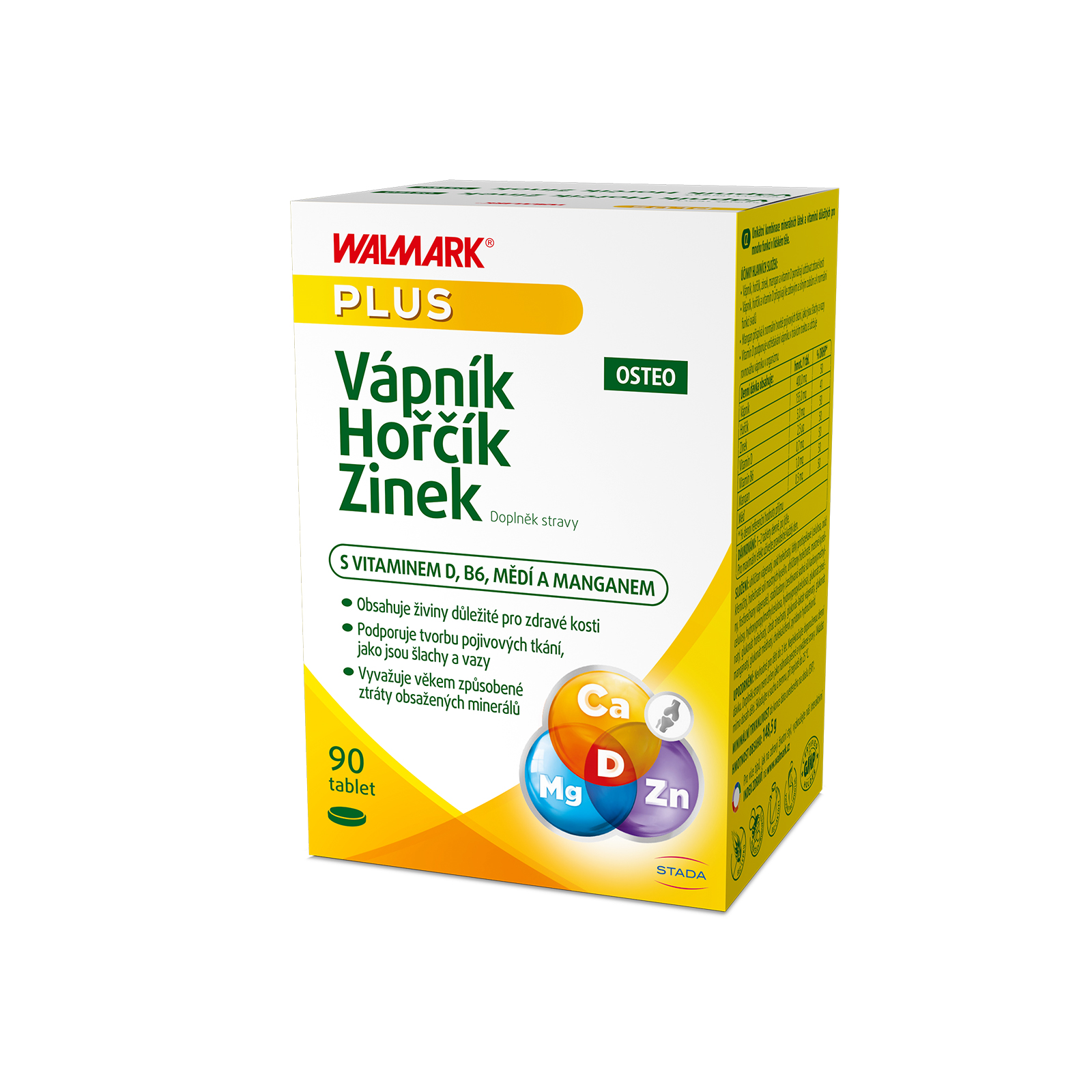 Levně Walmark Vápník Hořčík Zinek OSTEO, kosti, zuby a svaly 30 tablet