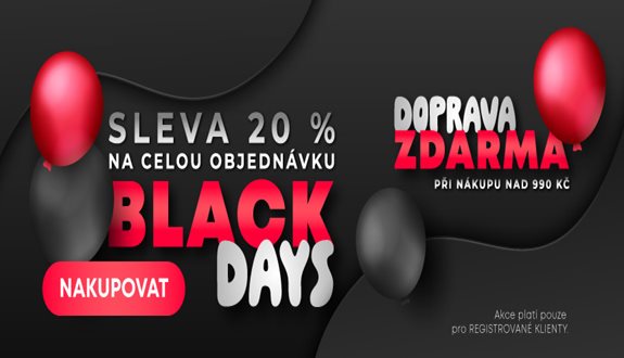 Black DAYS 2025 - sleva 20 % a doprava zdarma