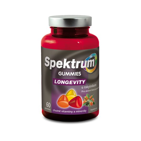 Spektrum Gummies Longevity, komplex vitaminů a minerálů + rakytník
