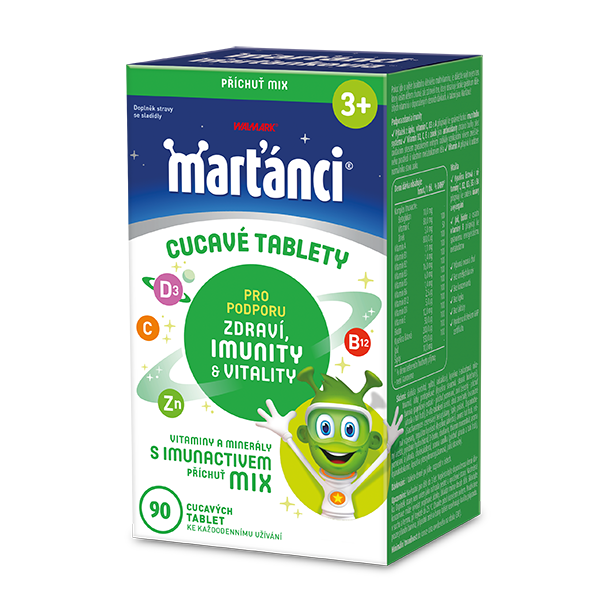 Levně Marťánci s Imunactivem, vitaminy a minerály + betaglukan pro děti 90 tablet