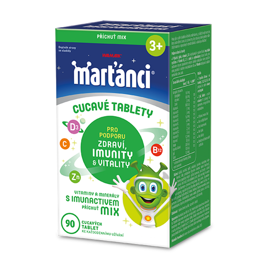 Marťánci s Imunactivem, vitaminy a minerály + betaglukan pro děti
