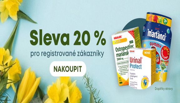 Sleva 20 % pro registrované klienty