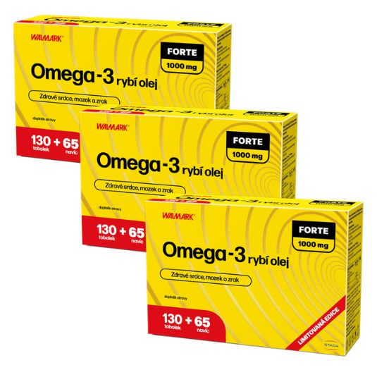 Walmark Omega‑3 rybí olej FORTE 1000 mg – až 3 měsíce užívání zdarma