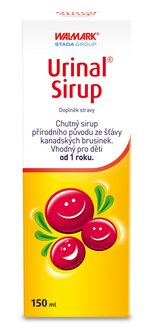 Urinal sirup, brusinky, vhodný i pro děti
