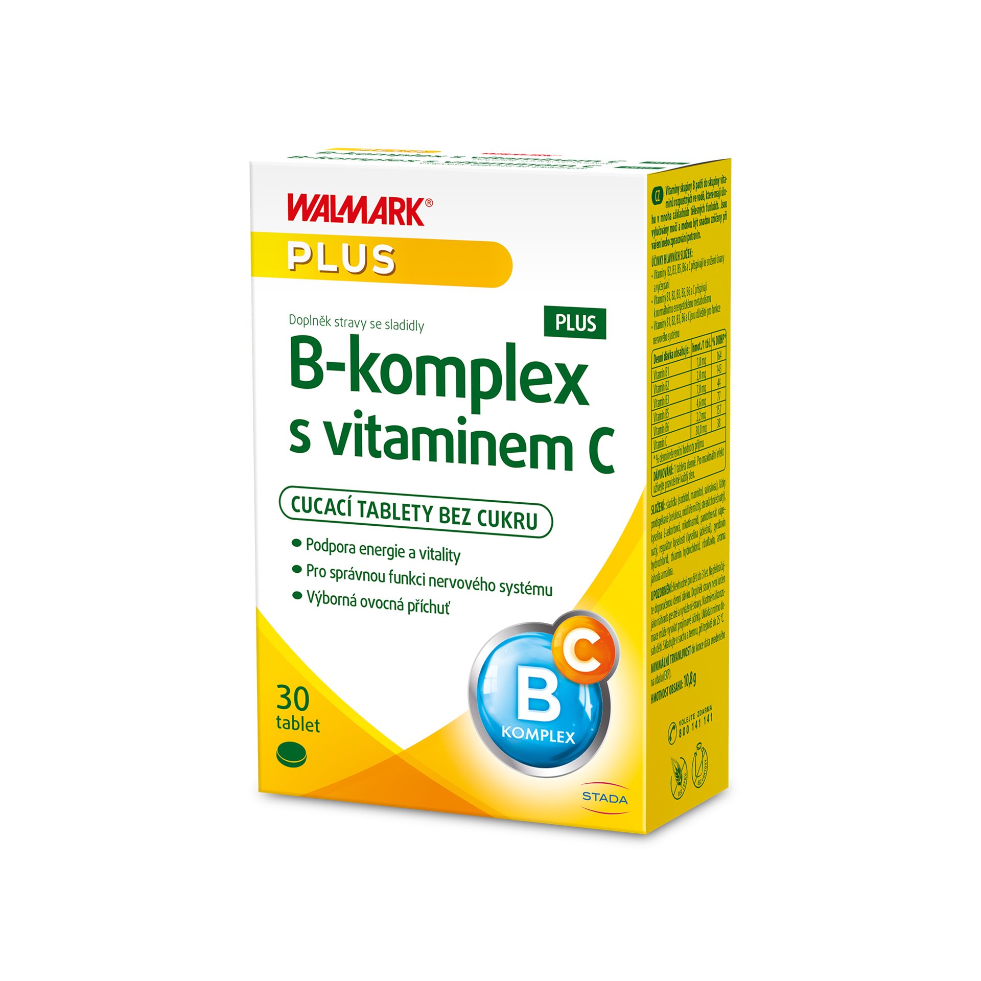 Levně B-komplex PLUS s vitaminem C 30 tablet