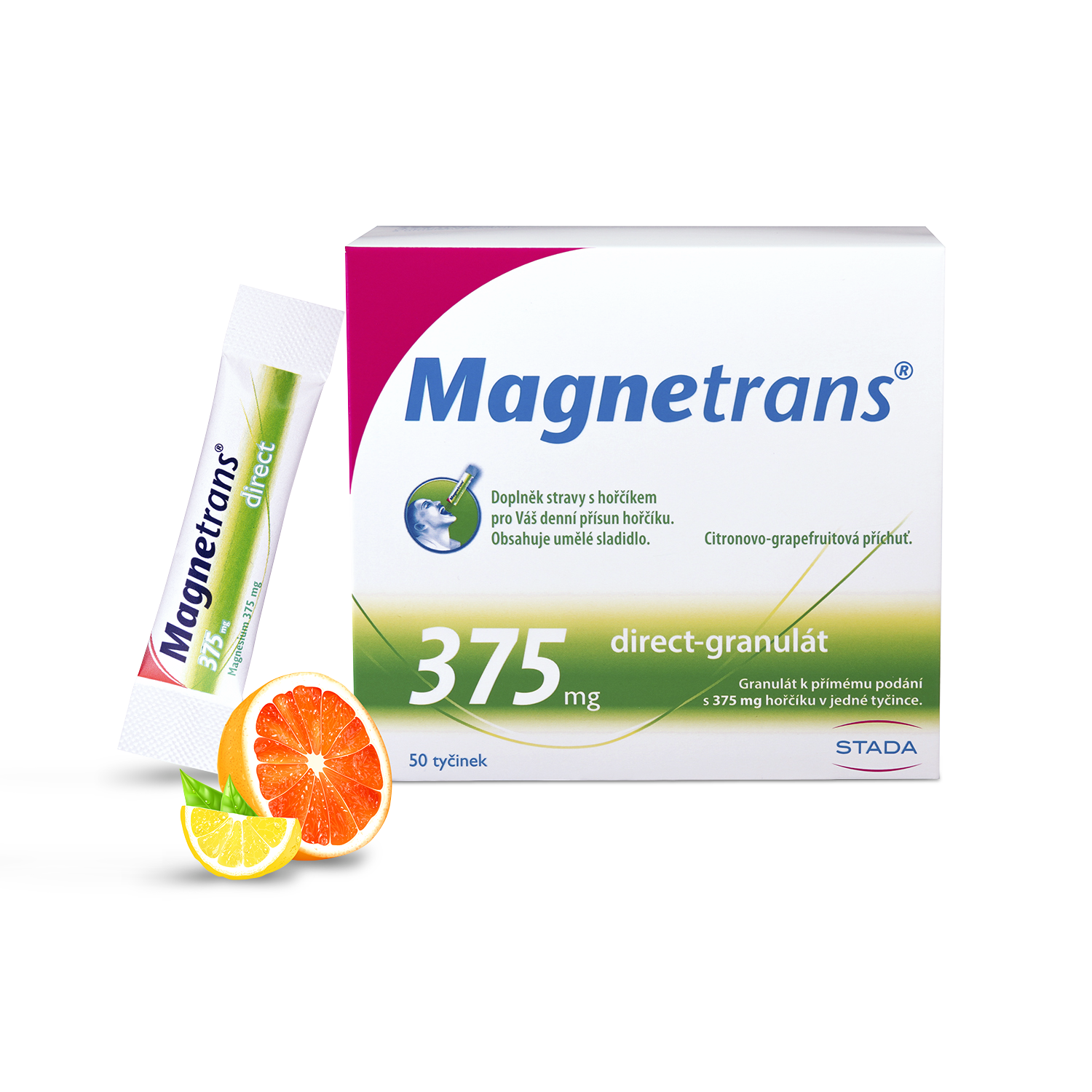 Levně Magnetrans 375 mg 20 tyčinek granulátu