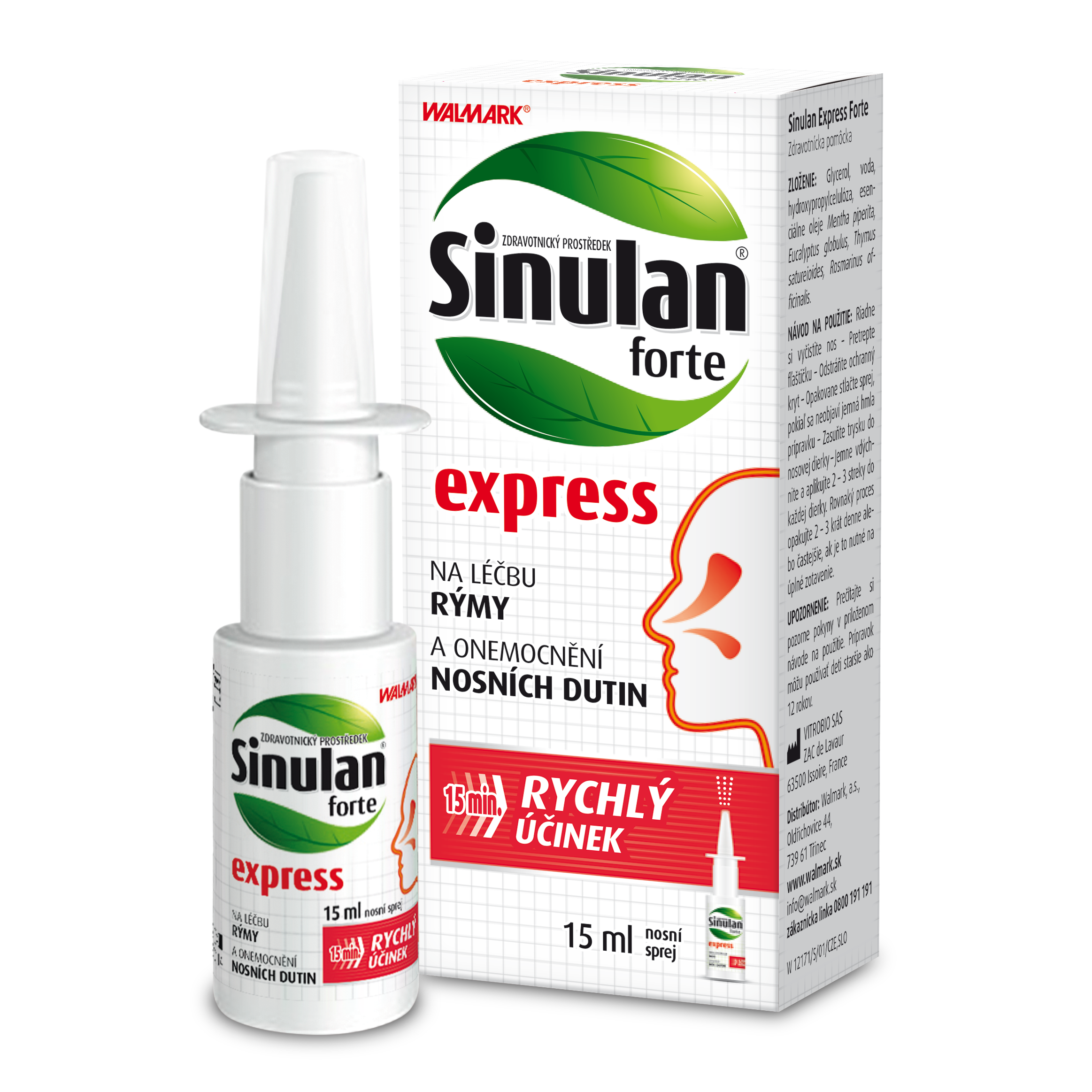 Levně Sinulan forte Express, sprej do nosu, symptomatická léčba rýmy 15 ml