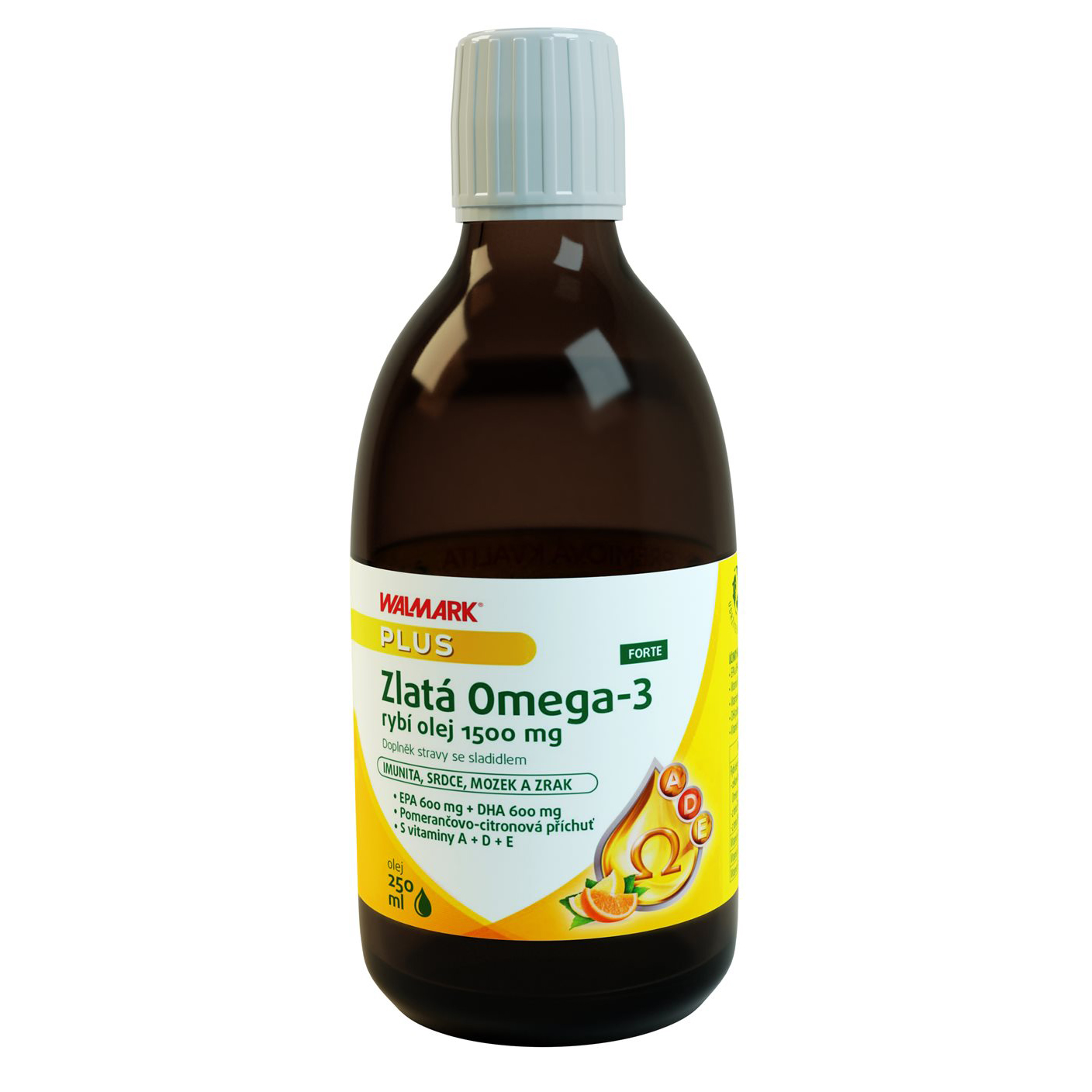 Levně Zlatá Omega-3 rybí olej 1500mg 250 ml II DOPRODEJ