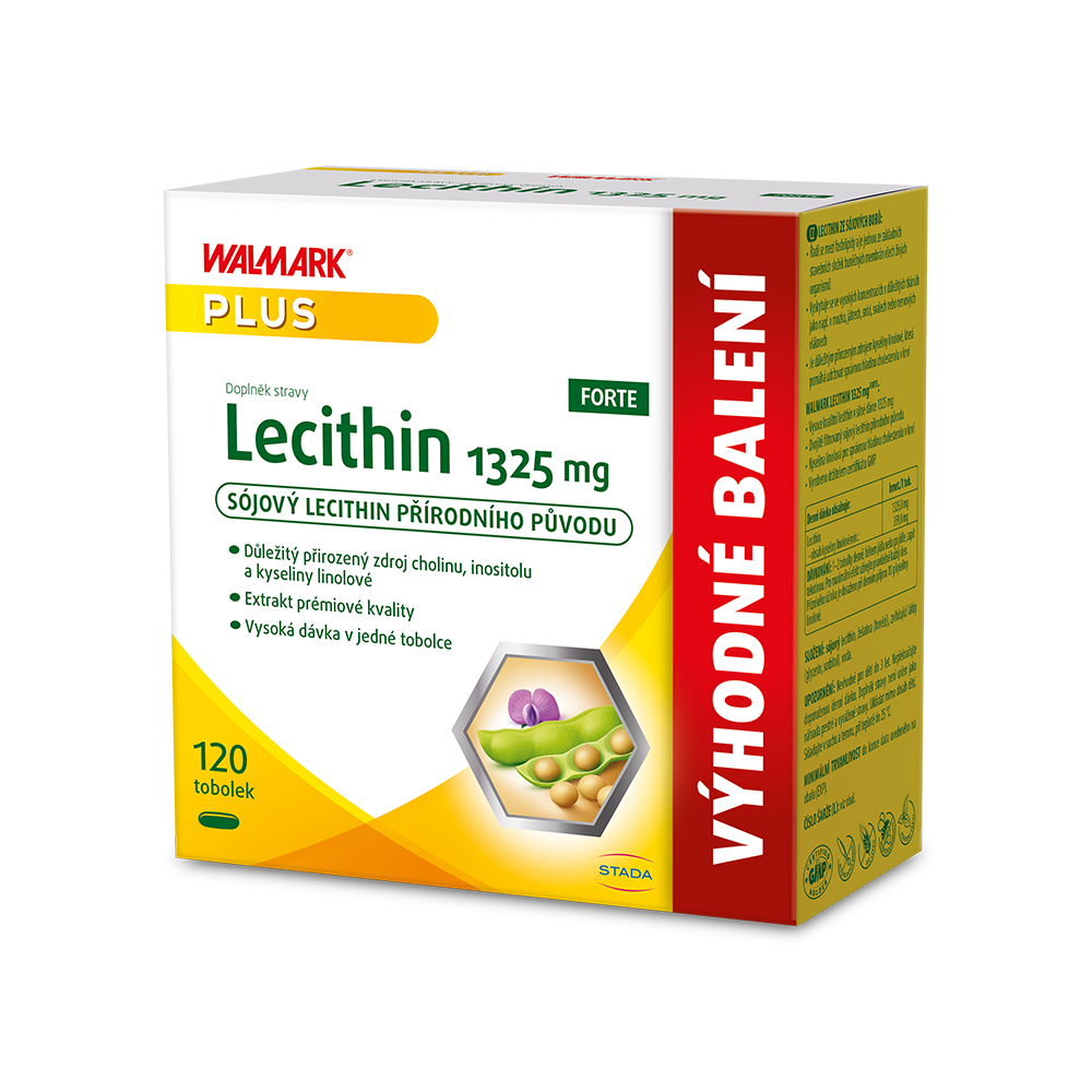 Levně Walmark Lecithin 1325 mg FORTE, lecitin, kyselina linolová, optimální cholesterol 120 tablet