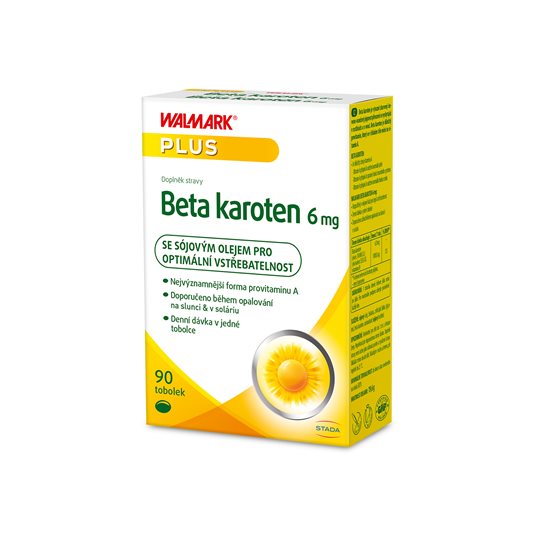 Walmark Beta karoten 6 mg, zdroj vitaminu A, podpora zdraví pokožky
