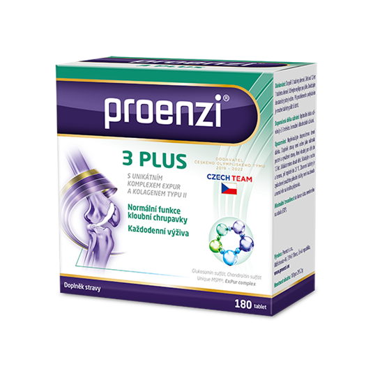 Proenzi 3 PLUS, kolagen, glukosamin a chondroitin pro péči o klouby