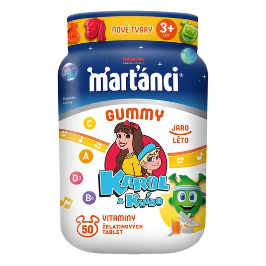 Marťánci Gummy Karol a Kvído jaro a léto, vitaminy pro děti