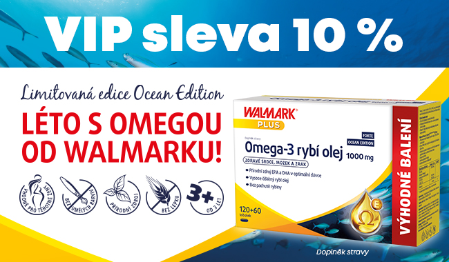 VIP sleva na novinku Omega-3 rybí olej 1000 mg OCEAN EDITION