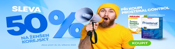 Sleva 50 % na Ženšen Korejský při koupi doplňku stravy Prostenal 90 tablet