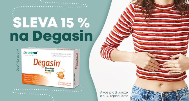 Plynatost a nadýmání? Vsaďte na Degasin nyní se slevou 15 %