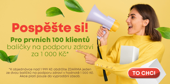 Podpoříme vaše zdraví balíčky v hodnotě 1 000 Kč zdarma