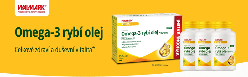 Walmark Plus Omega-3 rybí olej 1000 mg Forte – celkové zdraví a duševní vitalita