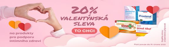 Valentýnská sleva 20 % na produkty pro podporu intimního zdraví