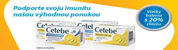 Produkty CETEBE so zľavou 20 %