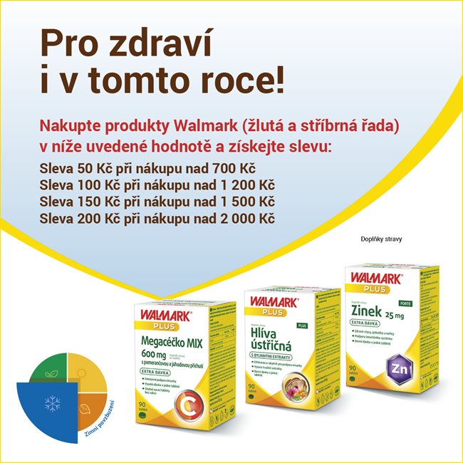 💛 Při nákupu produktů Walmark vám dáme slevu až 200 Kč