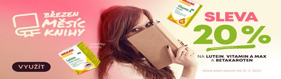 Březen - měsíc knihy a čtenářů se slevou 20 % na LUTEIN