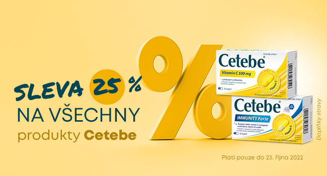 👍 Sleva 25 % na všechny produkty CETEBE
