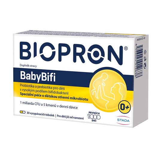 Biopron BabyBifi, probiotika a prebiotika pro děti s bifidobakteriemi