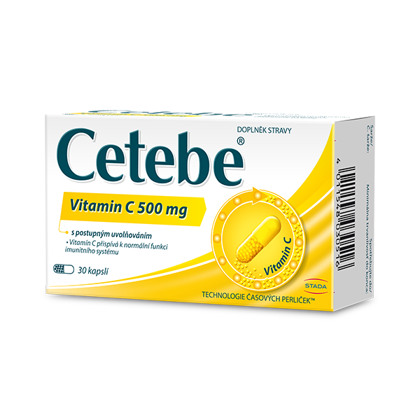 Levně Cetebe Vitamin C 500 mg s postupným uvolňováním 30 kapslí