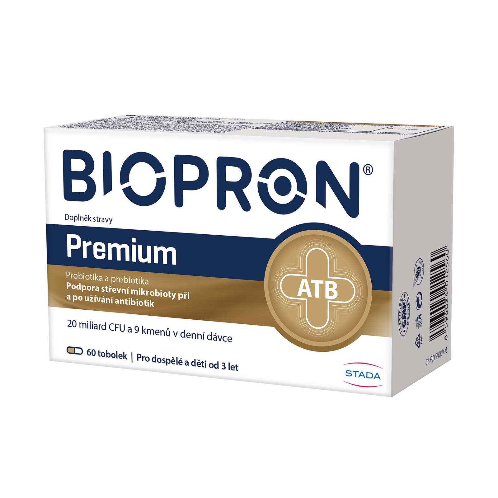 Levně Biopron Premium, probiotika a prebiotika při a po užívání antibiotik 60 kapslí