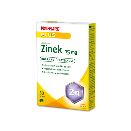 Walmark Zinek 15 mg,  organický zinek