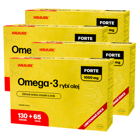 Walmark Omega-3 rybí olej FORTE 1000 mg, vysoký obsah EPA a DHA + vitamin E, limitovaná edice