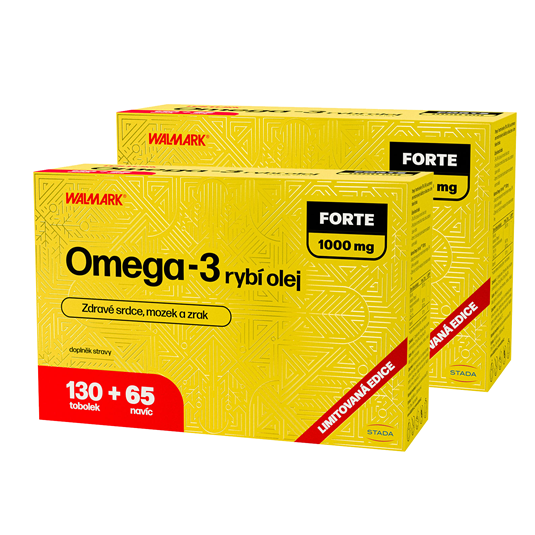 Walmark Omega-3 rybí olej FORTE 1000 mg, vysoký obsah EPA a DHA + vitamin E, limitovaná edice