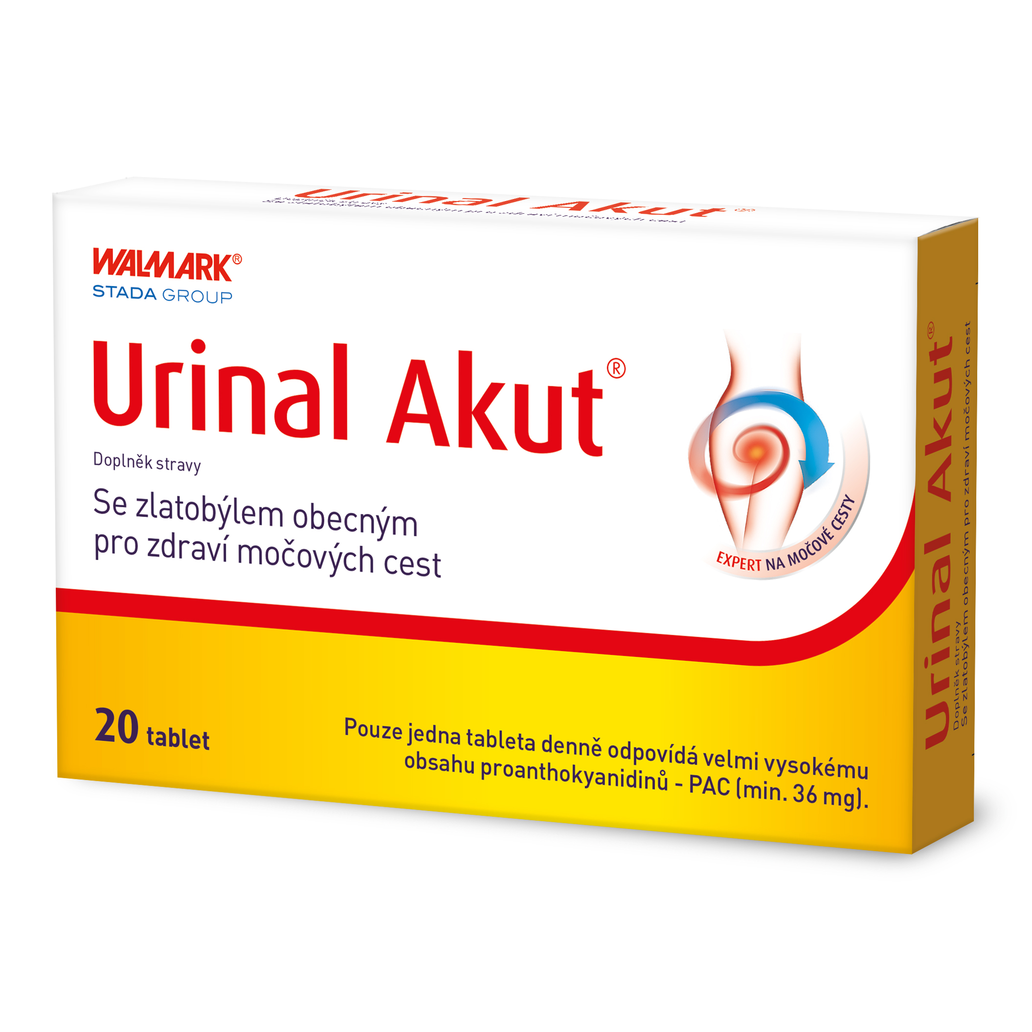 Levně Urinal Akut, rychlá podpora zdraví močových cest, extrakt z brusinek 20 tablet