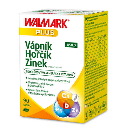 Walmark Vápník Hořčík Zinek OSTEO,  kosti, zuby a svaly