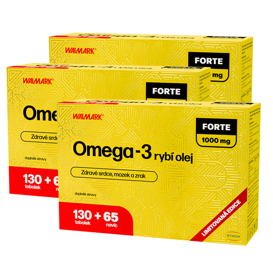 Walmark Omega-3 rybí olej FORTE 1000 mg, vysoký obsah EPA a DHA + vitamin E, limitovaná edice